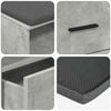 vidaXL Hall Bench with Cushion Concrete Grey 100 x 38 x 46 cm