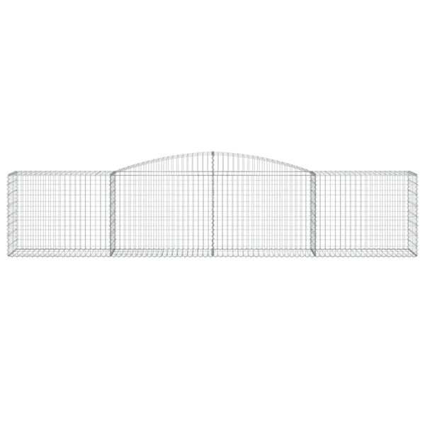 vidaXL Arched Gabion Baskets 6 pcs 400x50x80/100 cm Galvanised Iron