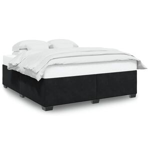 vidaXL Bed Frame without Mattress Black&nbsp;Super King Velvet