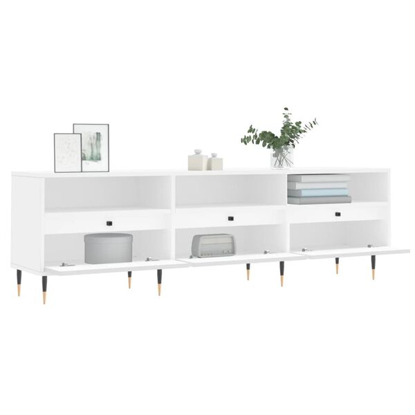 vidaXL TV Cabinet White 150x30x44.5 cm Engineered Wood