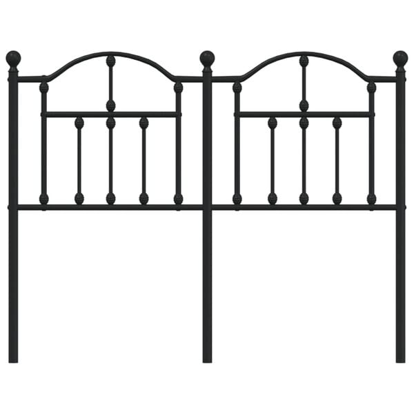 vidaXL Metal Replace Headboard Black 120 cm