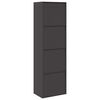 vidaXL Storage Cabinet 2 pcs Black 60 x 40 x200 cm Steel