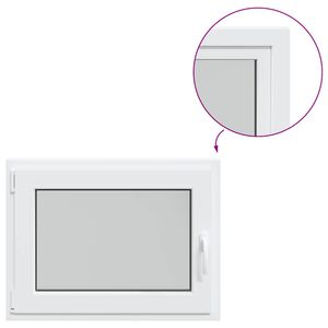 vidaXL Basement Window "RISOR" 80x60 cm Tilt&Turn DIN Left White