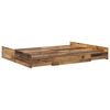 vidaXL Storage Bed Frame Old Wood 140 x 190 cm Engineered Wood