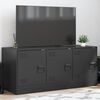 vidaXL TV Cabinet Black 99x39x44 cm Steel