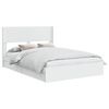 vidaXL Bed Frame with Storage and Headboard White 140 x 190 cm