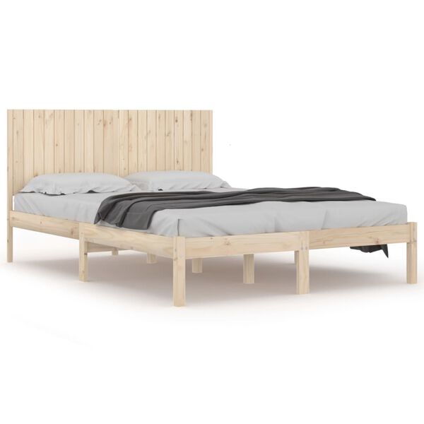 vidaXL Bed Frame without Mattress 200x200 cm Solid Wood Pine