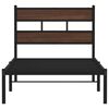 vidaXL Bed Frame without Mattress with Headboard Brown Oak 100x190 cm