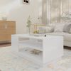 vidaXL Coffee Table High Gloss White 102x55x43 cm Engineered Wood
