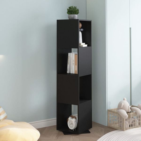 vidaXL Rotating Cabinet Black 34.5x34.5x75.5 cm Engineered Wood