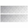 vidaXL Stair Tread Rectangular 2 pcs Silver 70 x 20 cm Aluminium