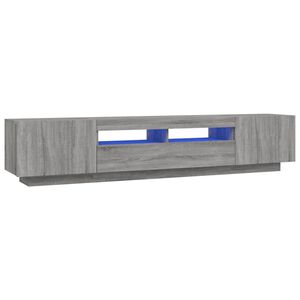 vidaXL 2 Piece TV Cabinet Set with LED Lights Grey Sonoma Engineered Wood
