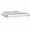 vidaXL LED Bed Frame without Mattress 150x200 cm King Size King Size Solid Wood
