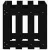 vidaXL Garden Planter with Fence Design Black 40x40x40 cm Solid Wood Pine