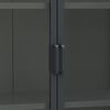 vidaXL Highboard Anthracite 80x35x135 cm Steel and Tempered Glass