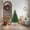 vidaXL Artificial Pre-lit Christmas Tree with Baubles Green 180 cm