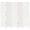 vidaXL Room Divider&nbsp;5 Panels White Solid Wood Paulownia