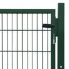 vidaXL Fence Gate Steel Green 105x150 cm