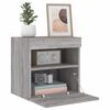 vidaXL TV Wall Cabinet with LED Lights Grey Sonoma 40x30x40 cm