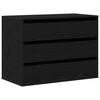 vidaXL Drawer Cabinet 3-Drawer Black 80 x 41 x 58 cm Engineered Wood