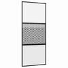 vidaXL Glass Door 90 x 2 x 205 cm Aluminium Black