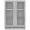 vidaXL Vitrine Cabinet Grey Sonoma 82.5x30.5x115 cm Engineered Wood