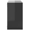 vidaXL Wall Cube Shelves 4 pcs High Gloss Grey 26x15x26 cm