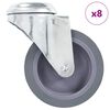 vidaXL 8 pcs Bolt Hole Swivel Casters 75 mm