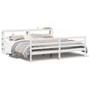 vidaXL Bed Frame without Mattress White 180x200 cm Super King Solid Wood Pine