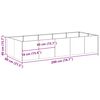 vidaXL Planter Rusty 200x80x40 cm Weathering Steel