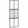 vidaXL Sliding Door with Hardware Set 76x205 cm Tempered Glass&Aluminium