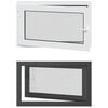 vidaXL Basement Window RISOR 100 x 50 cm PVC and Glass Anthracite