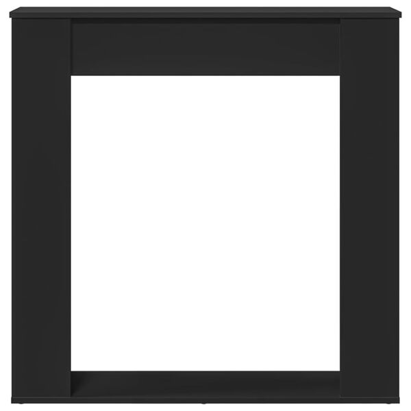 vidaXL Fireplace Surround Black 100x20x100 cm Engineered Wood