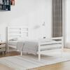 vidaXL Bed Frame without Mattress White Solid Wood 90x200 cm