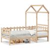 vidaXL Day Bed with Roof without Mattress 90x200 cm Solid Wood