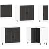 vidaXL 11 Piece Kitchen Cabinet Set Porto Black Engineered Wood