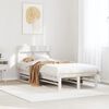vidaXL Bed Frame without Mattress White 75x190 cm Small Single Solid Wood Pine