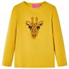 Kids' T-shirt with Long Sleeves Dark Ochre 128