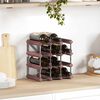 vidaXL Wine Rack for 12 Bottles Brown Solid Wood Pine