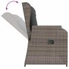 vidaXL Garden Bench with Cushion Grey Poly rattan