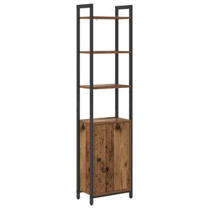 vidaXL Book Cabinet 6-Tier 40 x 24 x 161 cm Engineered Wood Old Wood