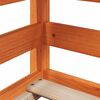 vidaXL Bunk Bed with Roof Wax Brown 90x190 cm Solid Wood Pine