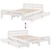 vidaXL Bed frame without Mattress White 135x190 cm Double Solid Wood Pine