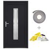vidaXL Front Door Anthracite 98x208 cm PVC
