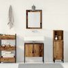 vidaXL Bathroom Furniture Set Wall-mounted 2 pcs Brown Engineered wood