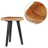vidaXL Coffee Table | Natural and Black | Solid Teak Wood | Small