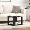 vidaXL Coffee Table Black Oak 40 x 40 x 30 cm Engineered Wood