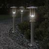 vidaXL Outdoor Floor Lamp Silver 60 cm Stainless Steel