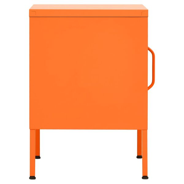 vidaXL Nightstands 2 pcs Orange 35x35x51 cm Steel