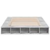 vidaXL Bed Frame without Mattress Concrete Grey 150x200 cm King Size